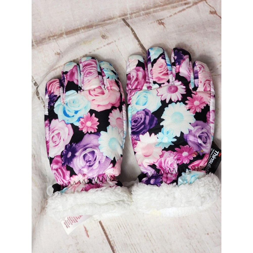 2015 Authentic American Heritage Small(4-6) 3M Thinsulate Insulation Floral Glov
